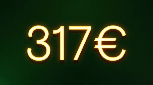 Χρυσό Σύμβολο Του Φωτός Των 317 Ευρώ Εικονίδιο Τιμή Σκούρο — Φωτογραφία Αρχείου