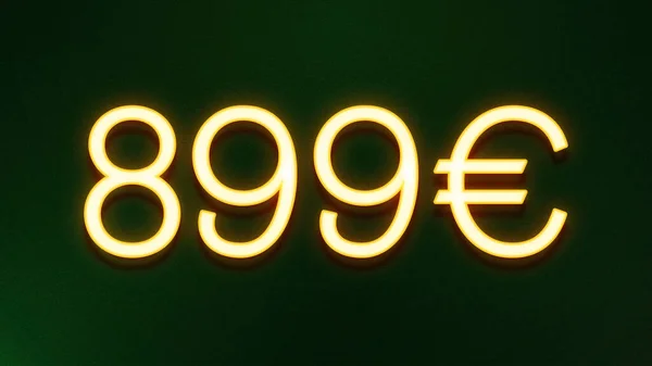 Golden Light Symbol 899 Euros Price Icon Dark Background — Stock Photo, Image