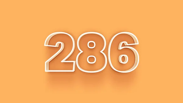 Abbildung Der 286 Zahl Auf Gelbem Hintergrund — Stockfoto