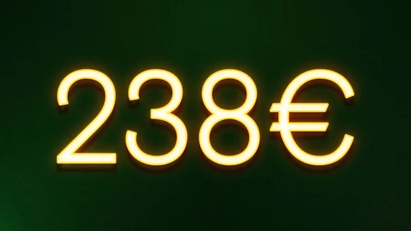 Symbole Lumineux Doré 238 Euros Icône Prix Sur Fond Sombre — Photo