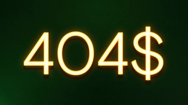 Guldljus Symbol 404 Dollar Prisikon Mörk Bakgrund — Stockfoto