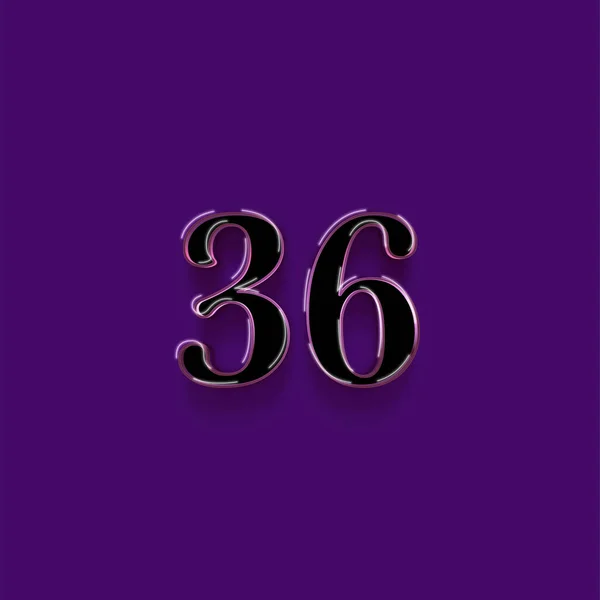 Illustration Number Purple Background — Stock Photo, Image