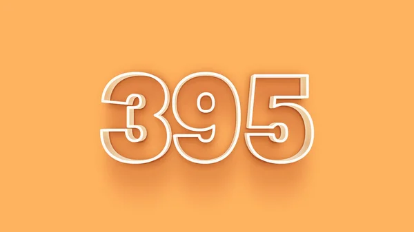 Abbildung Der 395 Zahl Auf Gelbem Hintergrund — Stockfoto