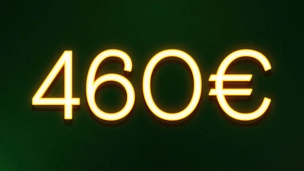 Golden Light Symbol 460 Euros Price Icon Dark Background — Stock Photo, Image