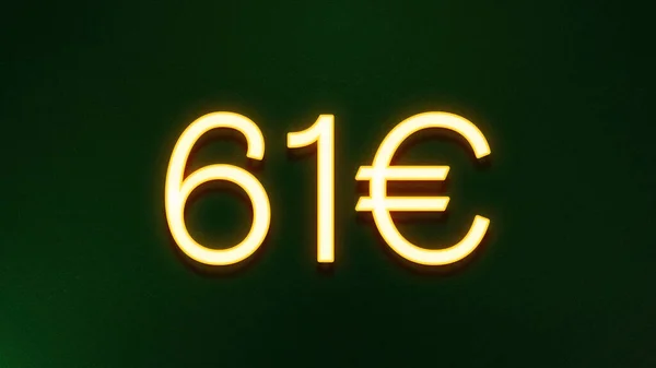 Χρυσό Σύμβολο Φωτός Της Τιμής Των Ευρώ Εικονίδιο Σκούρο Φόντο — Φωτογραφία Αρχείου