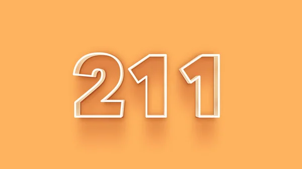 Abbildung Der 211 Zahl Auf Gelbem Hintergrund — Stockfoto
