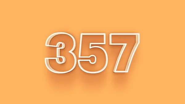 Abbildung Der 357 Zahl Auf Gelbem Hintergrund — Stockfoto