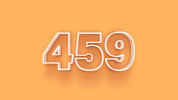 Abbildung Der 459 Zahl Auf Gelbem Hintergrund — Stockfoto