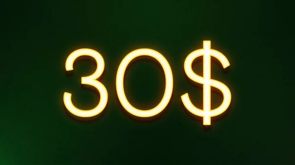 Золотой Светлый Символ Цены Долларов Темном Фоне — стоковое фото