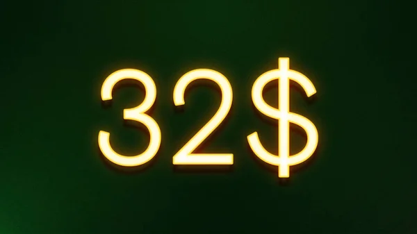 Símbolo Luz Dourada Dólares Ícone Preço Fundo Escuro — Fotografia de Stock
