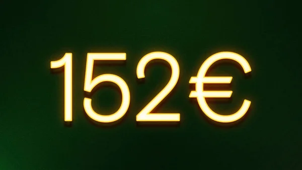 Χρυσό Σύμβολο Φωτός Της Τιμής 152 Ευρώ Εικονίδιο Σκούρο Φόντο — Φωτογραφία Αρχείου