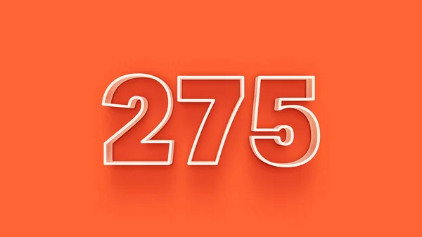 Illustration 275 Number Orange Background — Stock Photo, Image