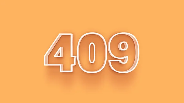 Abbildung Der Zahl 409 Auf Gelbem Hintergrund — Stockfoto