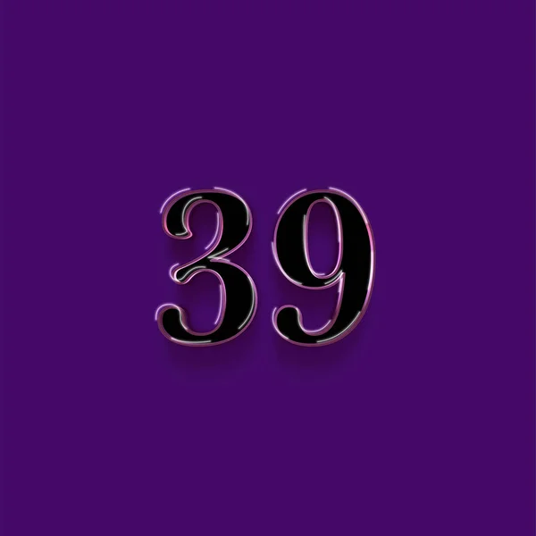 Ilustración Del Número Sobre Fondo Púrpura — Foto de Stock