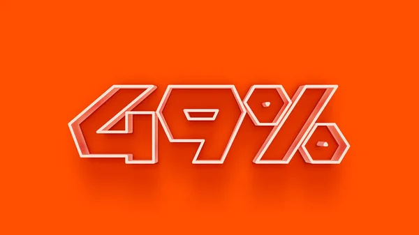 Abbildung Von Prozent Auf Orangefarbenem Hintergrund — Stockfoto