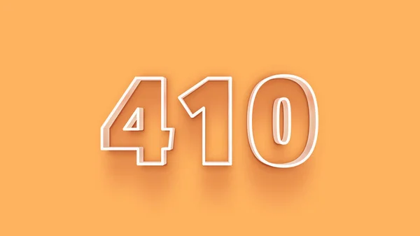 Abbildung Der 410 Zahl Auf Gelbem Hintergrund — Stockfoto