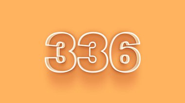 Sarı arkaplanda 3D 336 numaranın resmi