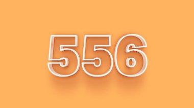 Sarı arkaplandaki 3d 556 sayısının gösterimi