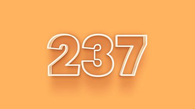 Sarı arkaplandaki 3d 237 sayısının resmi