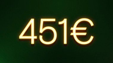 Koyu arkaplanda 451 avroluk altın ışık simgesi