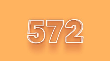 Sarı arkaplandaki 3d 572 sayısının resmi
