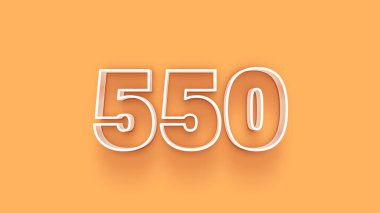 Sarı arkaplandaki 3d 550 sayısının gösterimi