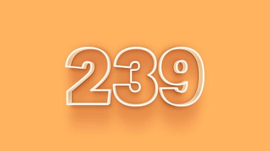 Sarı arkaplandaki 3d 239 sayısının resmi