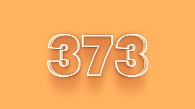 Sarı arkaplandaki 3d 373 sayısının gösterimi