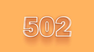 Sarı arkaplandaki 3d 502 sayısının gösterimi
