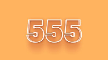Sarı arkaplandaki 3d 555 sayısının gösterimi