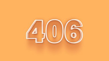Sarı arkaplanda 3d 406 numarasının resmi