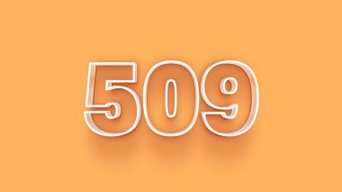Sarı arkaplanda 3d 509 numarasının resmi