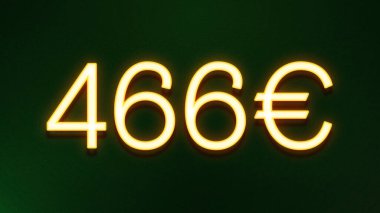 Koyu arkaplanda 466 avroluk altın ışık simgesi