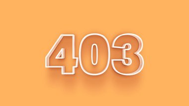 Sarı arkaplandaki 3d 403 sayısının gösterimi