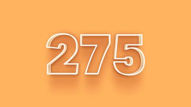 Sarı arkaplandaki 3d 275 sayısının resmi
