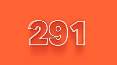 Turuncu arkaplanda 3d 219 numaranın çizimi