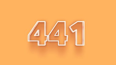 Sarı arkaplandaki 3d 441 sayısının gösterimi