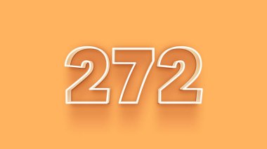 Sarı arkaplanda 3d 272 sayısının gösterimi