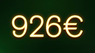 Koyu arkaplanda 926 avroluk altın ışık simgesi