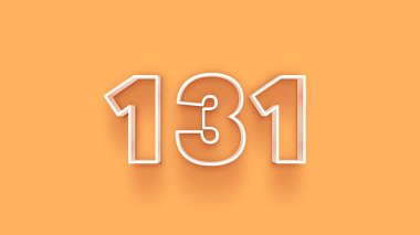 Sarı arkaplandaki 3d 131 sayısının resmi