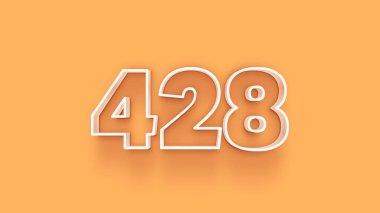 Sarı arkaplanda 3d 428 numaralı resim