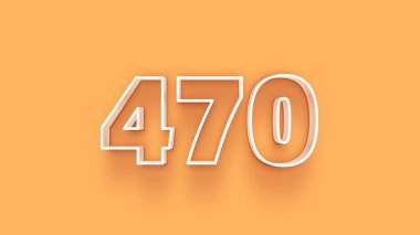 Sarı arkaplandaki 3d 470 sayısının resmi