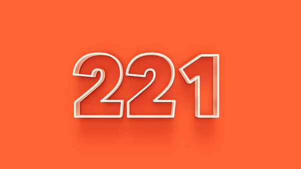 Illustration 221 Nummer Orange Bakgrund — Stockfoto