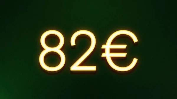 Χρυσό Σύμβολο Φωτός Της Τιμής Ευρώ Εικονίδιο Σκούρο Φόντο — Φωτογραφία Αρχείου