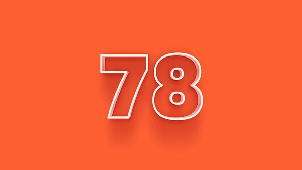 Illustration Number Orange Background — Stock Photo, Image