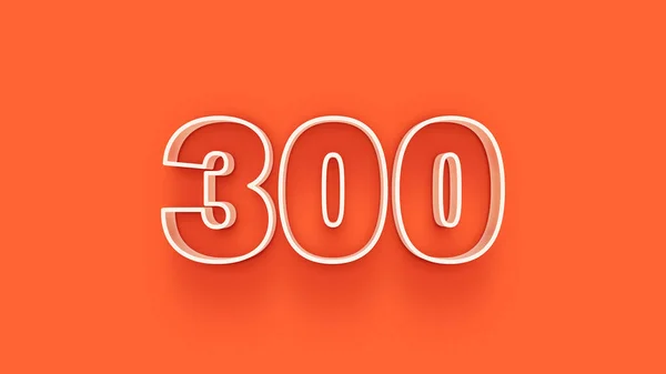 Illustratie Van 300 Nummer Oranje Achtergrond — Stockfoto