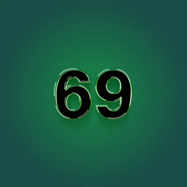Απεικόνιση Του Αριθμό Πράσινο Φόντο — Φωτογραφία Αρχείου