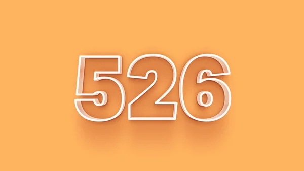 Abbildung Der Zahl 526 Auf Gelbem Hintergrund — Stockfoto