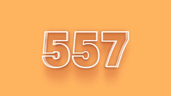 Απεικόνιση Του 557 Αριθμό Κίτρινο Φόντο — Φωτογραφία Αρχείου