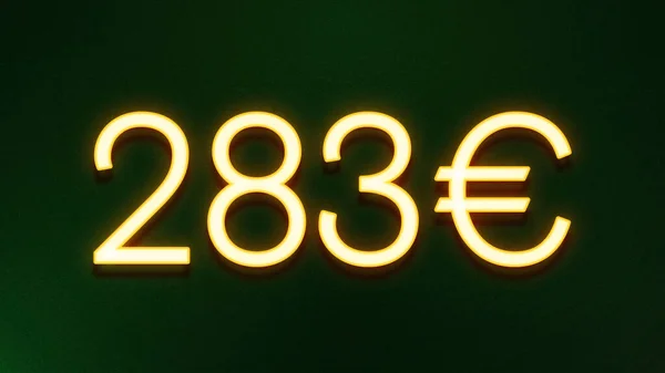 Χρυσό Σύμβολο Φωτός Της Τιμής 283 Ευρώ Εικονίδιο Σκούρο Φόντο — Φωτογραφία Αρχείου